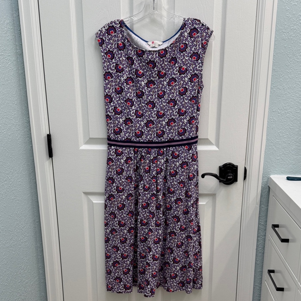 Boden Purple and Pink Floral Dress